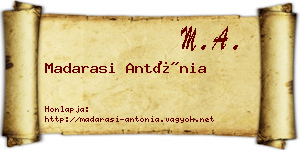 Madarasi Antónia névjegykártya